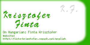 krisztofer finta business card